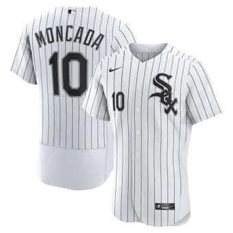 mens nike yoan moncada white chicago white sox home authent